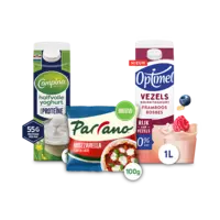Parrano, Campina, Optimel en Mona: gratis levering bij 12 euro