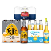 Leffe, Corona, Tripel karmeliet, Hertog Jan: gratis bezorging bij 10 euro