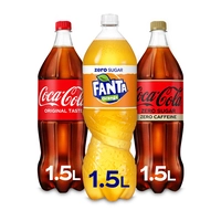 Een afbeelding van Coca Cola en Fanta: gratis bezorging bij 3 stuks