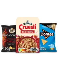 Doritos, Quaker en Lay's: gratis levering bij 12 euro