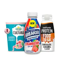 Een afbeelding van Arla, Melkunie, Starbucks en Garlan: gratis bezorging bij 10 euro