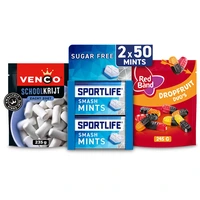 Een afbeelding van Red Band, Venco, Sportlife, Xyllifresh, Jelly Bean Factory en Lonka: gratis levering bij 12.50 euro