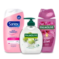 Sanex en Palmolive: gratis levering bij 4 stuks