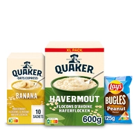 Een afbeelding van Quaker en Lay's: gratis levering bij 10 euro