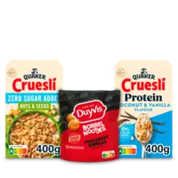 Quaker en Duyvis: gratis levering bij 12 euro