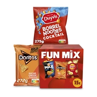 Een afbeelding van Lay's, Duyvis en Doritos: gratis bezorging bij 12 euro