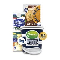 Een afbeelding van Optimel, Mona, Milner, Parrano en Campina: gratis bezorging bij 10 euro