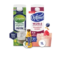 Chocomel, Campina en Optimel: gratis levering bij 12 euro