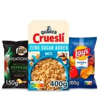 Lay's en Quaker: gratis levering bij 12 euro