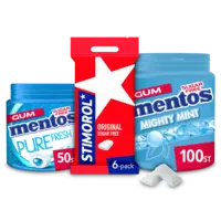 Mentos Gum en Stimorol: 2 euro korting op levering bij 2 stuks