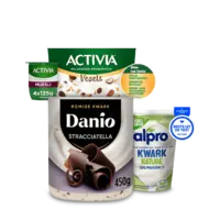 Activia, Danio, HiPRO, Alpro en Danoontje: gratis bezorging bij 3 stuks