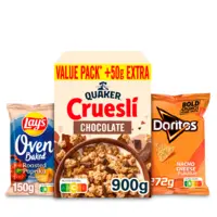 Een afbeelding van Doritos, Lay's, Cheetos, Duyvis en Cruesli: gratis levering bij 12 euro