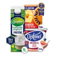Campina, Chocomel, Milner en Optimel: gratis levering bij 12 euro