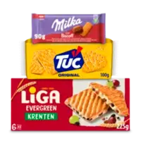 Lu, Liga, Belvita, CDO, Milka, TUC en Philadelphia: gratis levering bij 12.50 euro