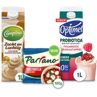 Een afbeelding van Parrano, Optimel, Campina en Chocomel: gratis levering bij 11 euro