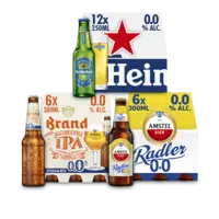 Heineken, Amstel, Brand, Desperados en Apple Bandit 0.0: gratis bezorging bij 2 stuks