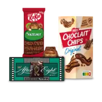 Een afbeelding van  After Eight, L'Atelier, Kitkat tablet, Chocolait chips: gratis levering bij 12 euro