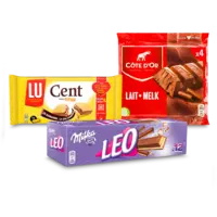 Een afbeelding van  Lu, Côte d'Or en Milka: gratis levering bij 12 euro
