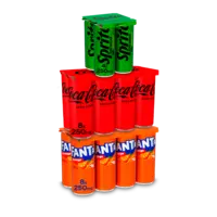 Een afbeelding van Coca-Cola, Fanta, Sprite, Fernandes en Fuze Tea: gratis bezorging bij 13 euro