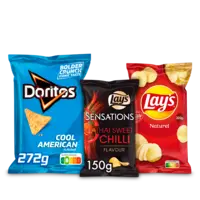 Een afbeelding van Doritos, Lays, Cheetos en Cruesli: gratis bezorging bij 12 euro