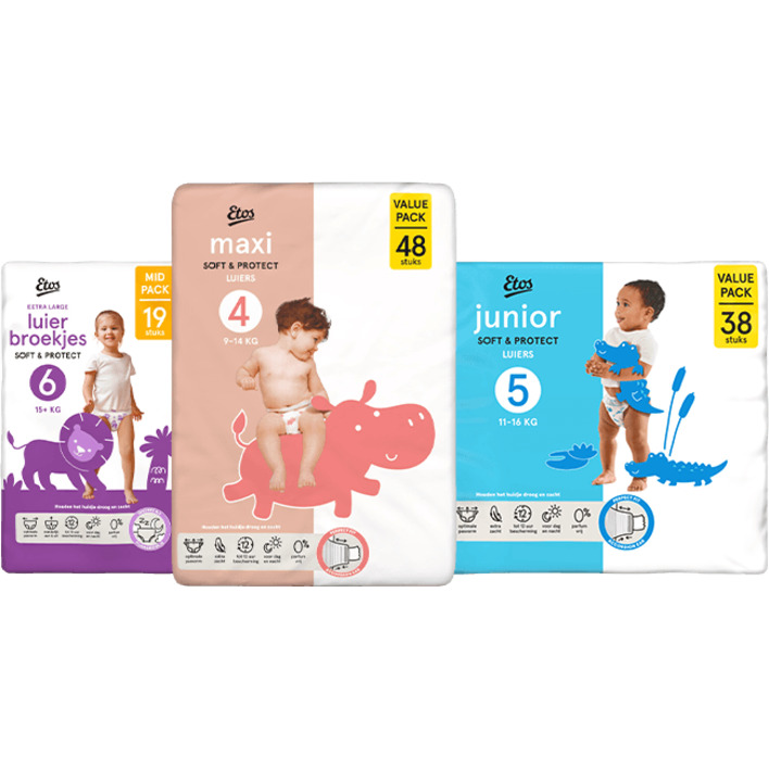 Etos Soft & Protect luiers en luierbroekjes