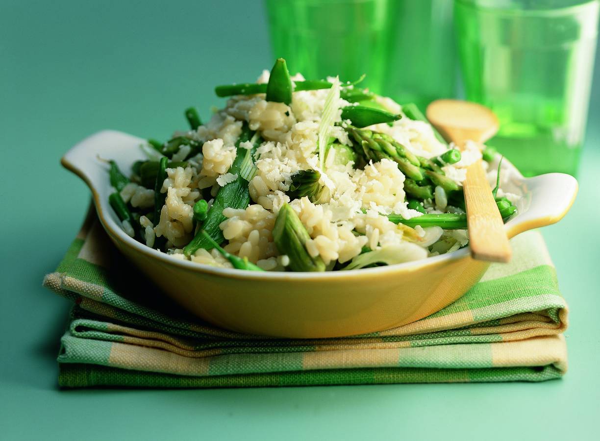 Risotto met groene groenten