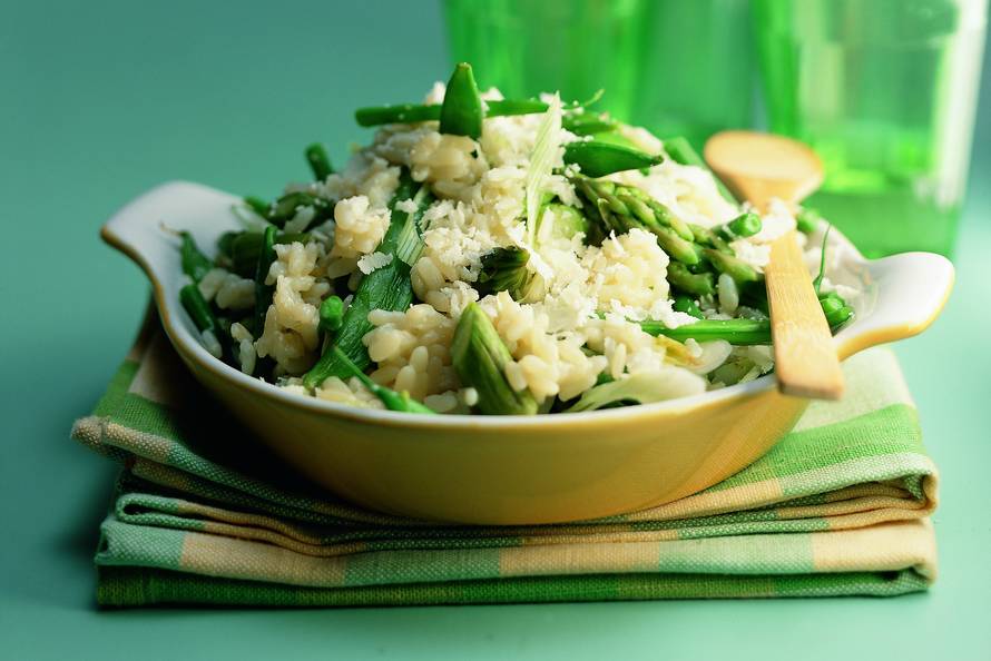 Risotto met groene groenten recept Allerhande Albert Heijn België