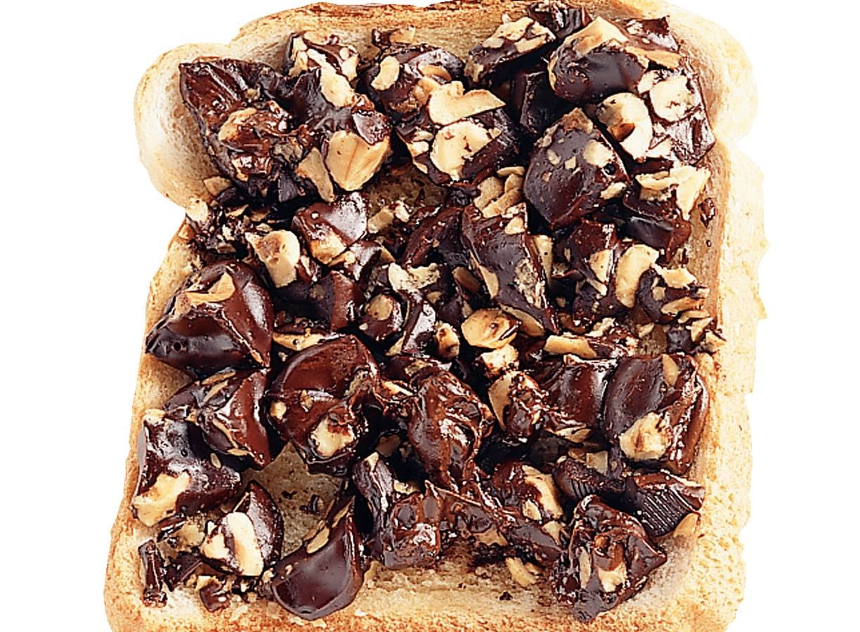 Chocolade-tosti met hazelnoot