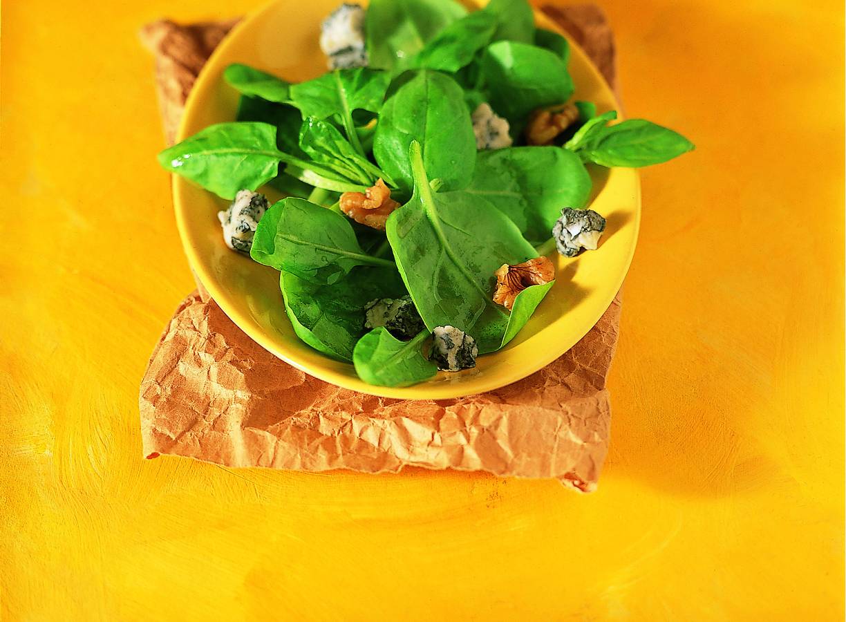 Spinaziesalade met gorgonzola