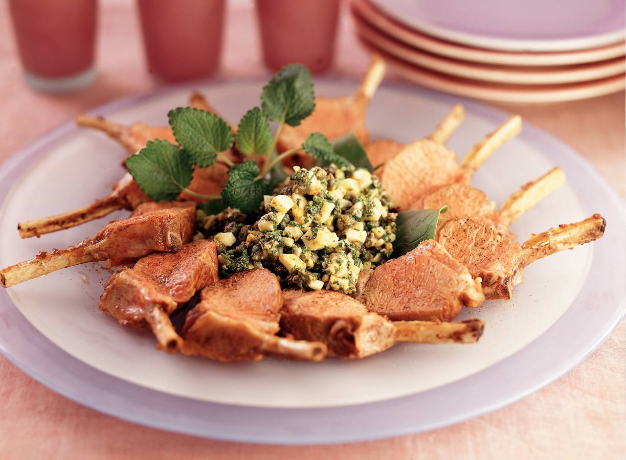 Lamsrack met salsa verde