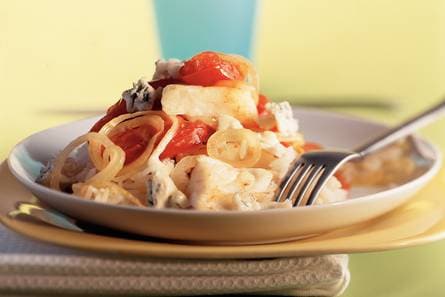 Visschotel met kabeljauw en gorgonzola