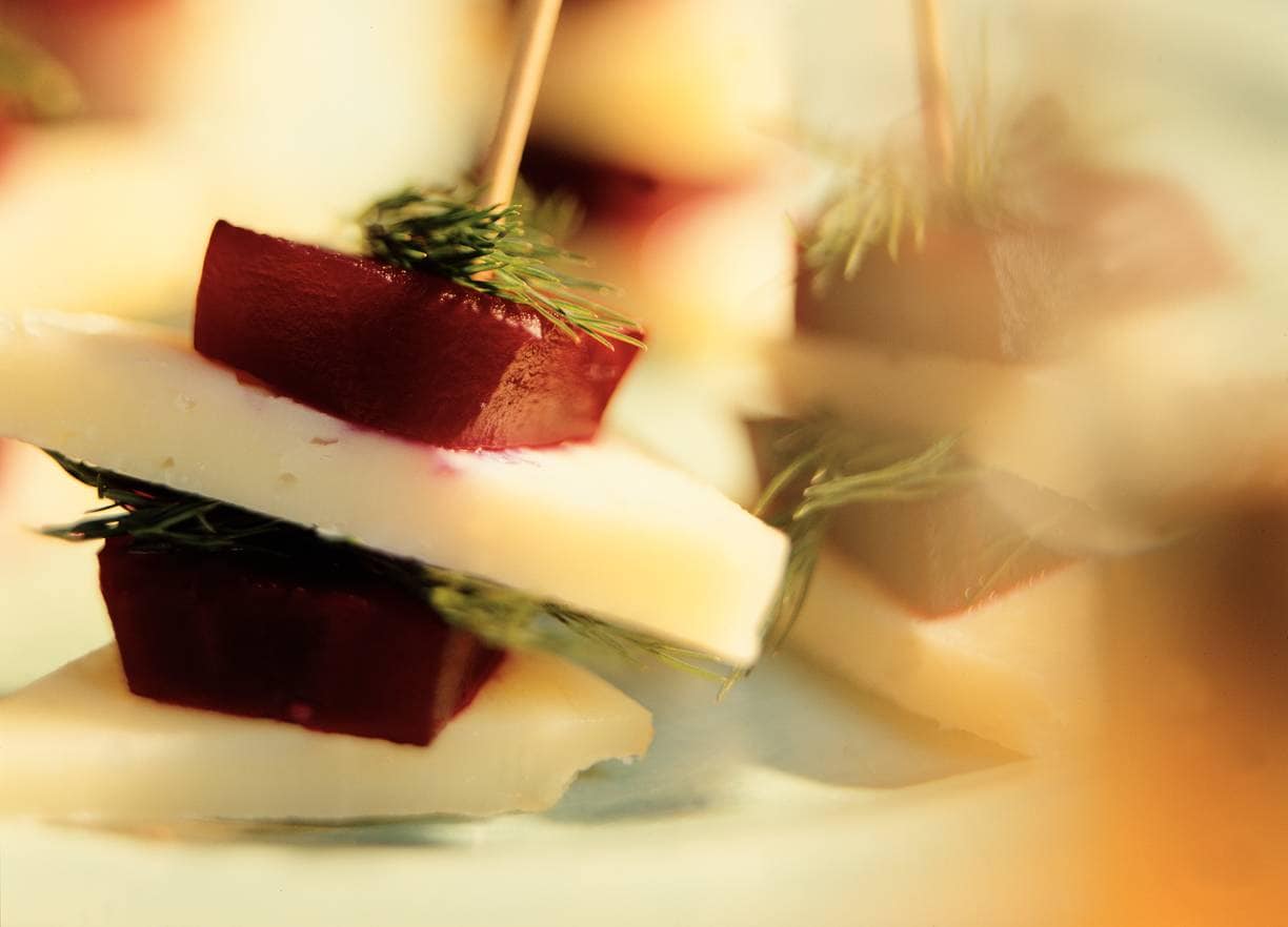 Manchego-gemarineerde biet prikker