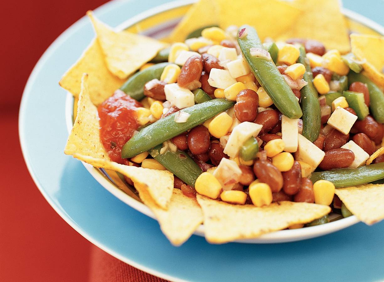 Mexicaanse bonensalade met sugar snaps
