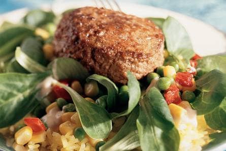 Mexicaans tartaartje met rijst en bonensalade
