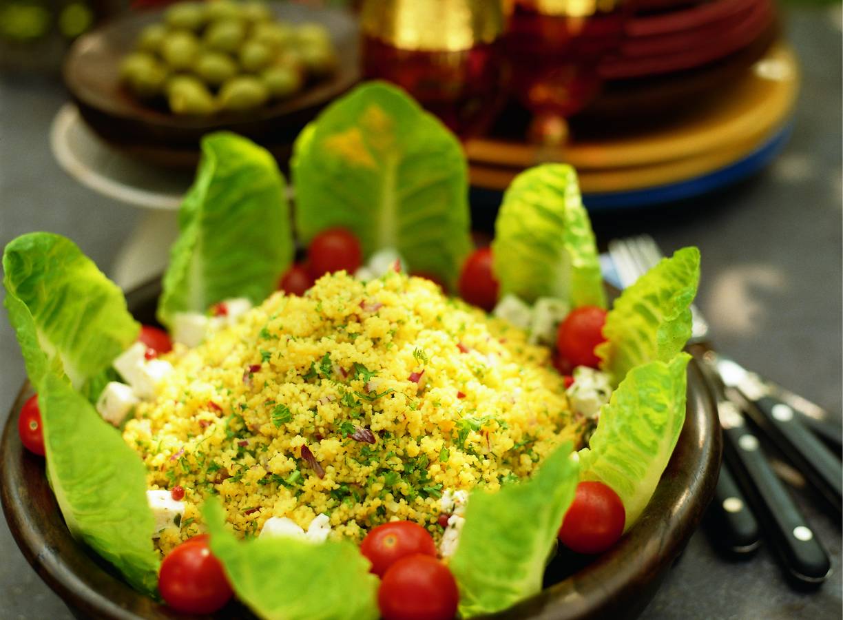 Tabbouleh met tomaatjes en kaas