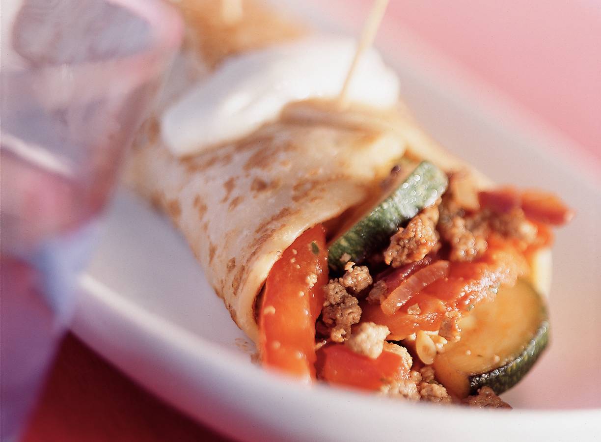 Provençaalse pannenkoeken met ratatouille