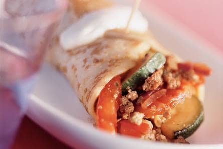 Provençaalse pannenkoeken met ratatouille