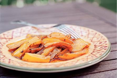 Gesmoorde paprika met ansjovis