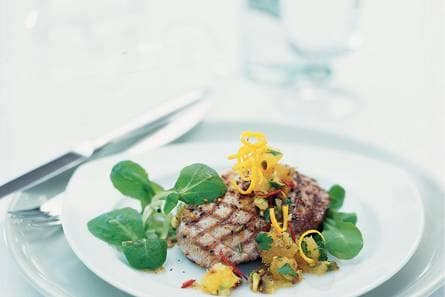 Geroosterde varkensoester met tapenade van
pistachenootjes