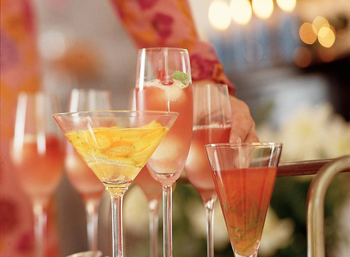 Bruisende rosécocktail