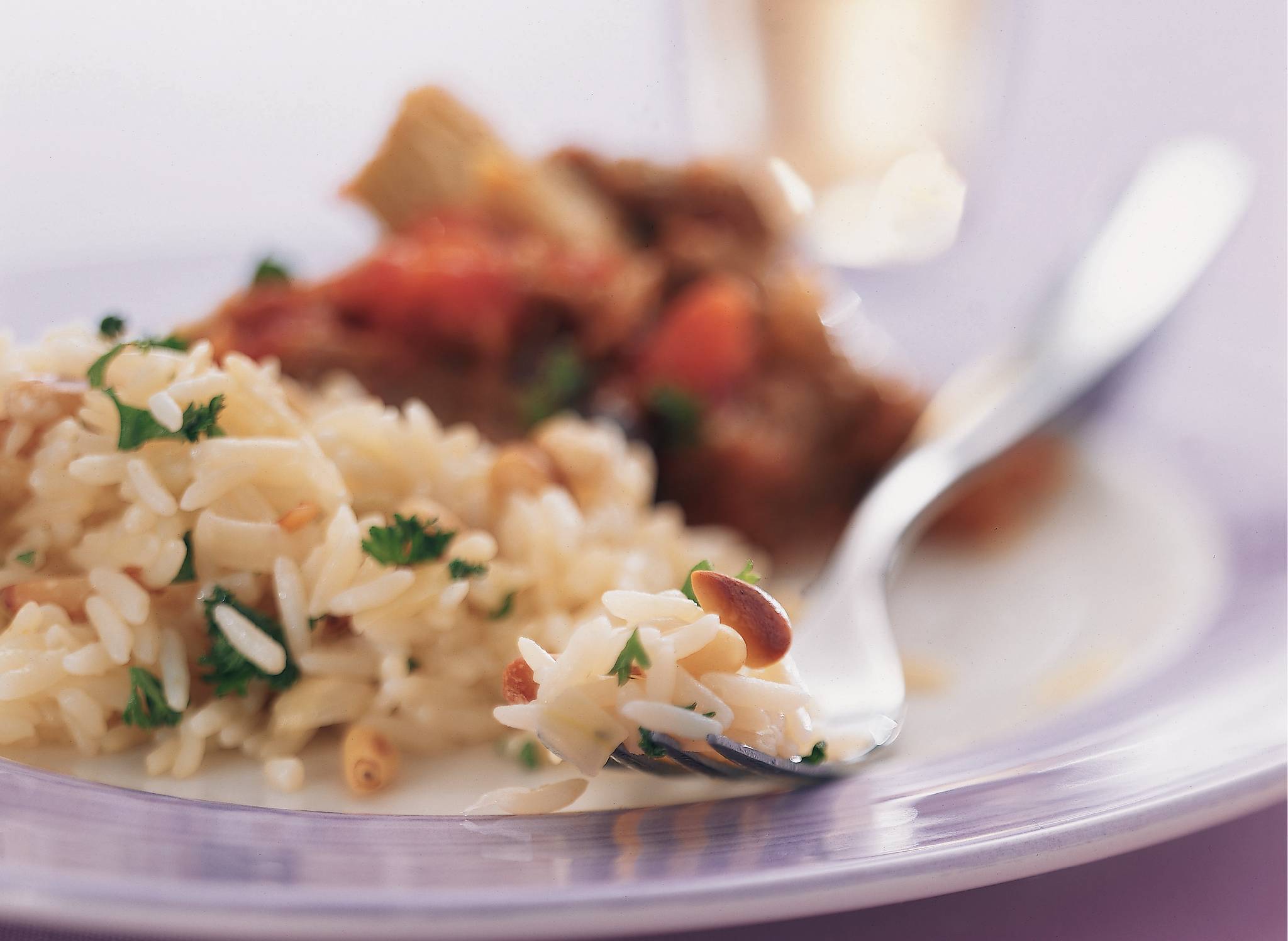 Witte rijst met sherry en pijnboompitten recept Allerhande Albert Heijn
