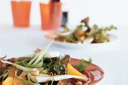 Salade van sinaasappel en brie