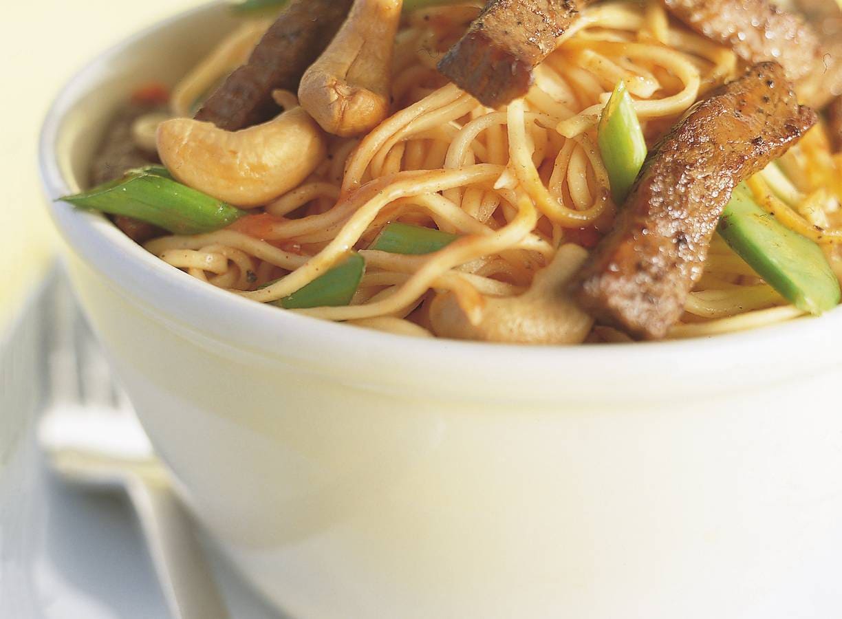 Vietnamese noedels met rosbief