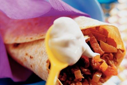 Burrito's gevuld met rundvlees