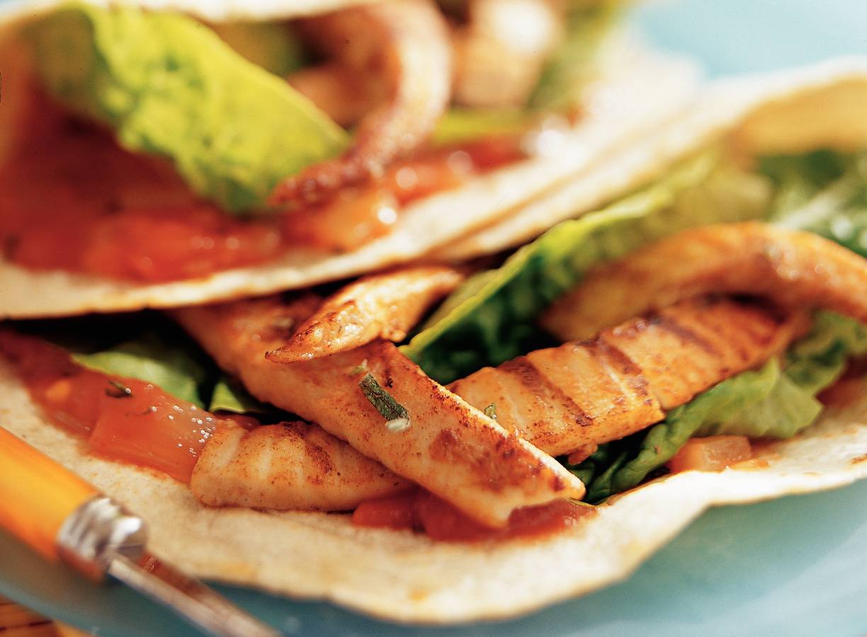 Taco's met geroosterde vis uit Yucatán