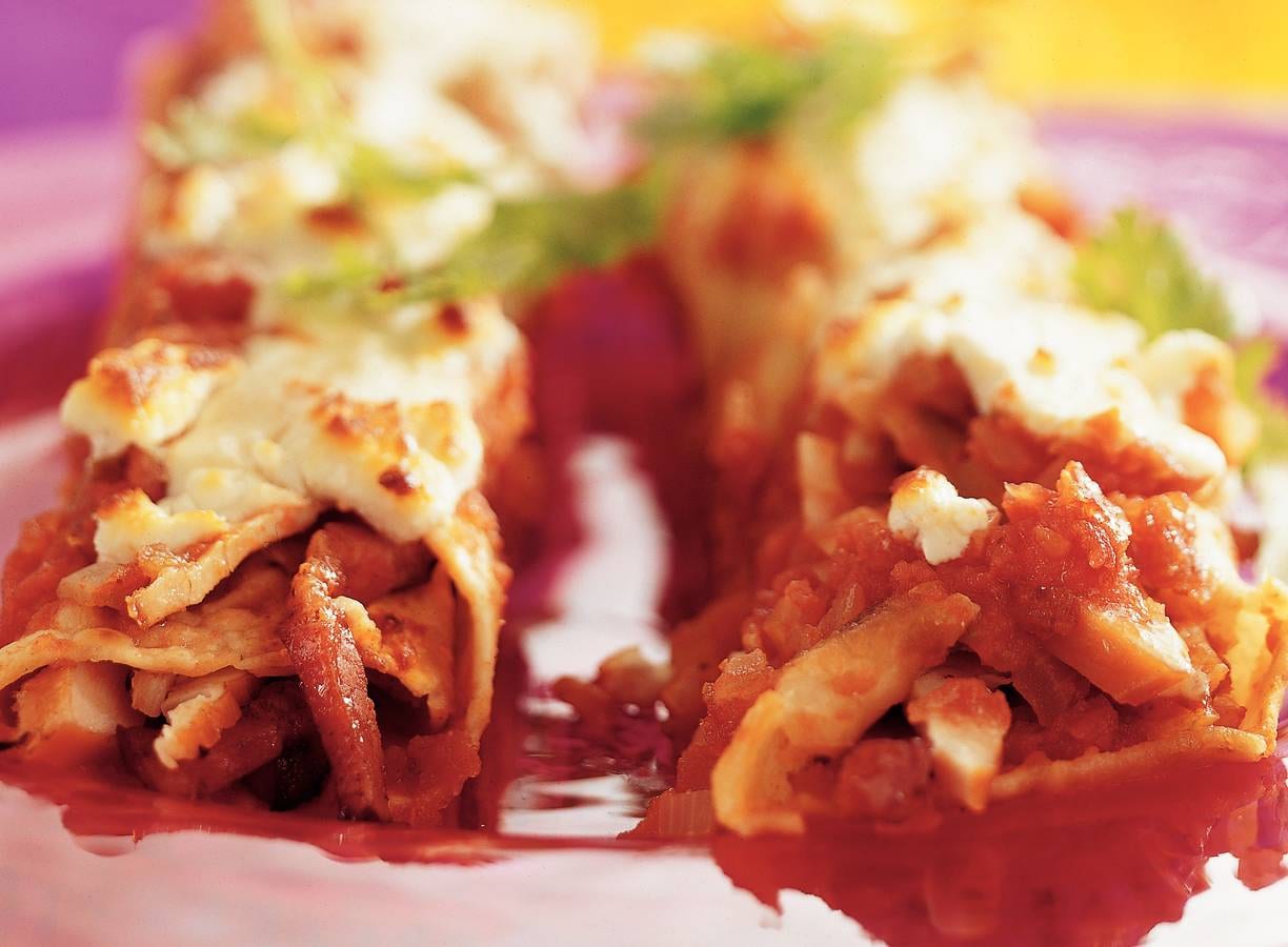 Enchilada's met gerookte kip