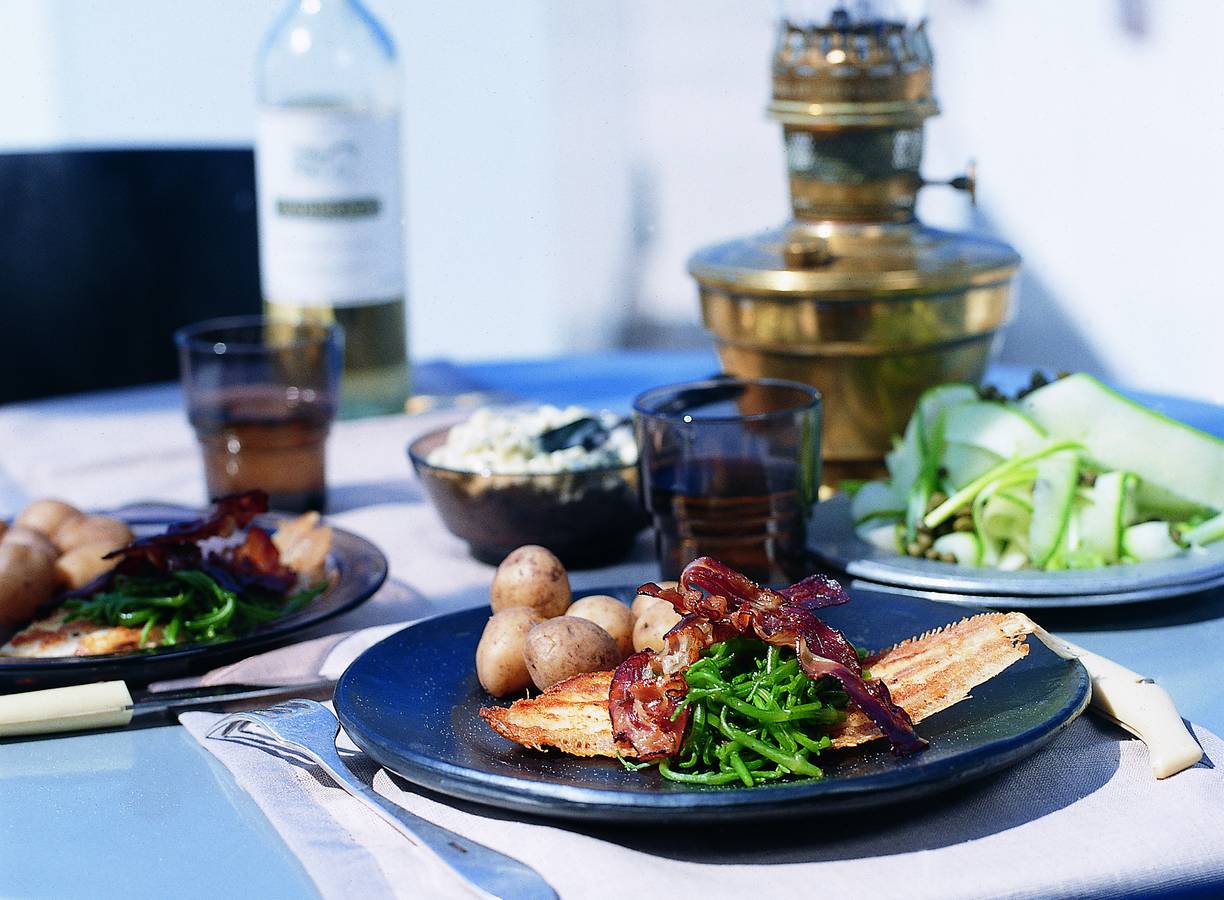Gebakken sliptong met dragonmayonaise