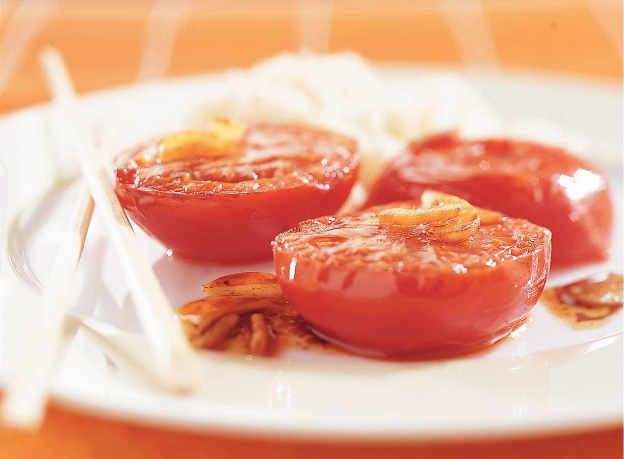 Gesmoorde tomaten met gember