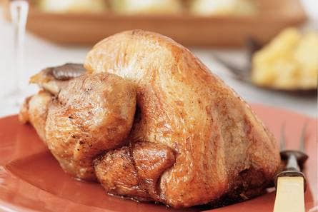 Parelhoen met appelcompote