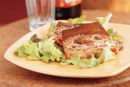 Terrine van ham en bokbier